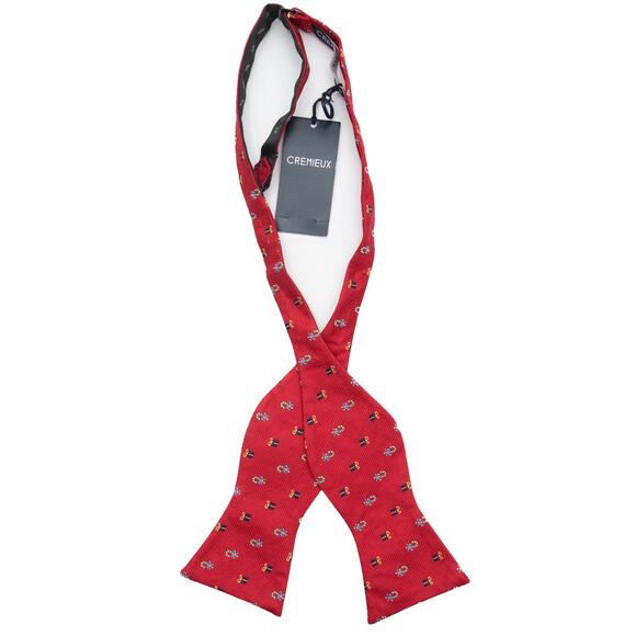 Daniel Cremieux Red Christmas Presents Candy Cane 100% Silk Bow Tie Bowtie - Picture 2 of 7